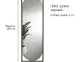 Дизайнерское настенное напольное зеркало Glass Memory Lustrous mid в металлической раме черного цвета